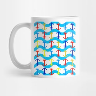 BOAT Anchor Pattern Mug